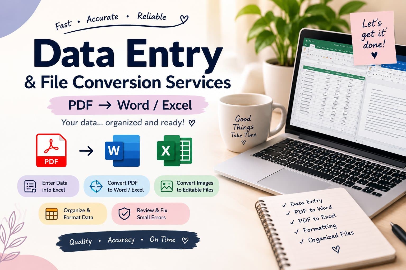 إدخال البيانات وتحويل ملفات PDF والصور إلى Word وExcel بدقة