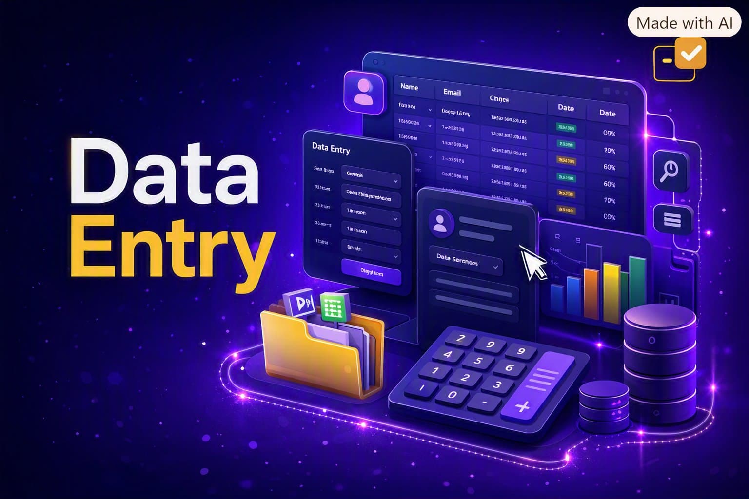 إدخال البيانات وتحويل الملفات بدقة واحترافيه