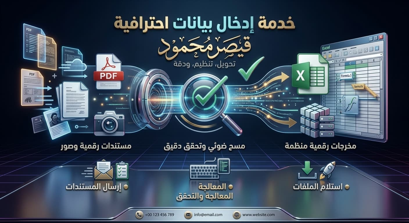 خدمة إدخال البيانات والمعالجة الرقمية