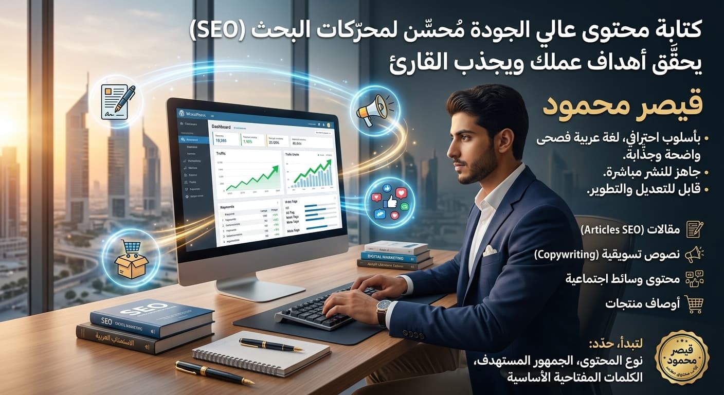كتابة محتوى احترافي للمواقع والوسائط الرقمية