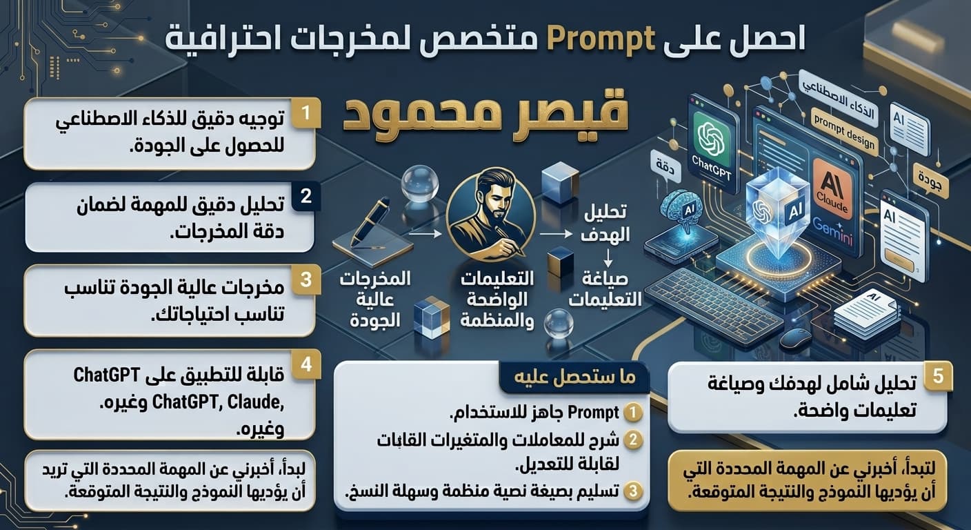 كتابة Prompt احترافي لنماذج الذكاء الاصطناعي