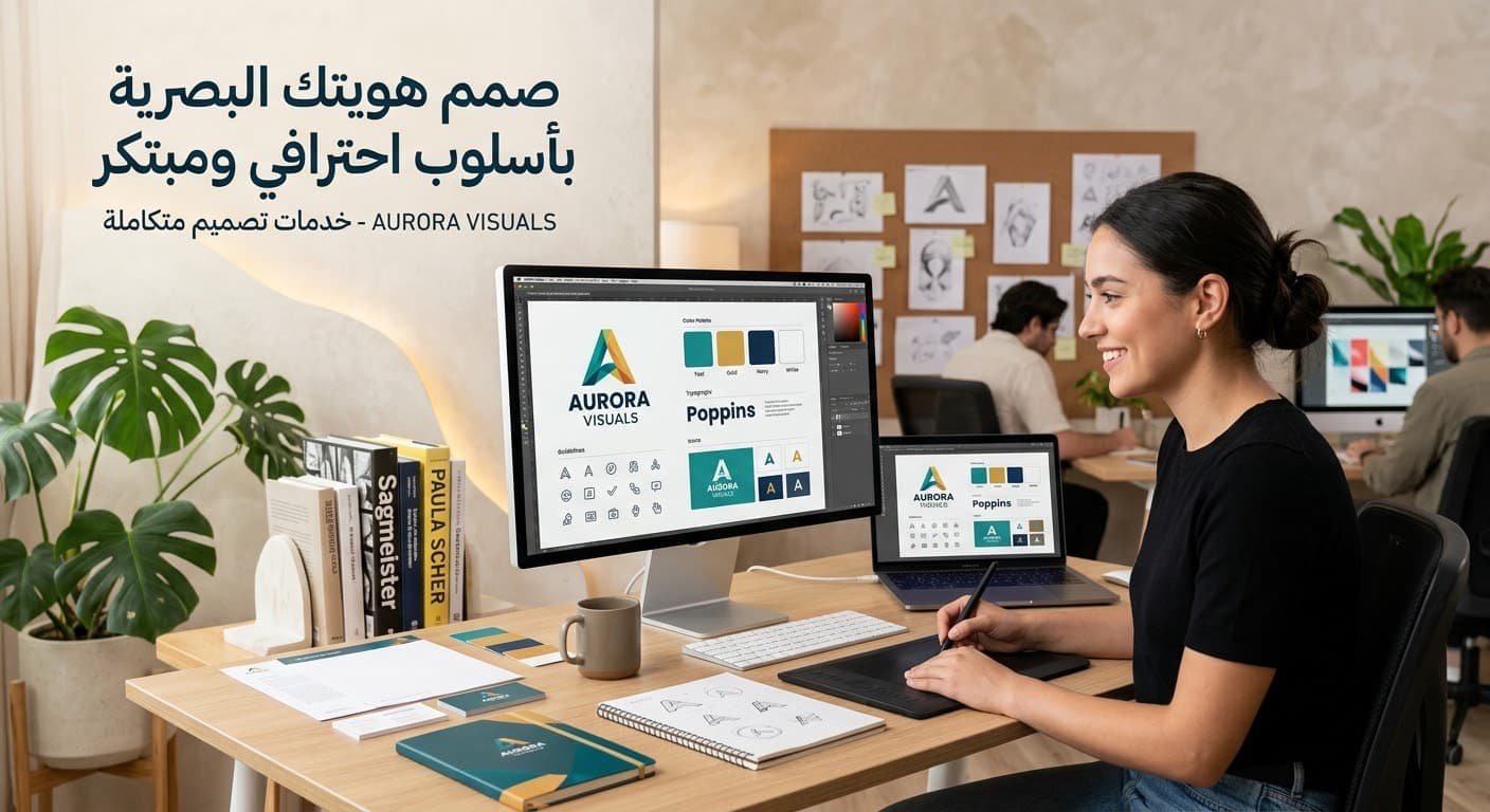 🎨 تصميم هوية بصرية احترافية لمشروعك بدك مشروعك يطلع بشكل احترافي ومميز؟ 🔥 بصمّم لك هوية بصرية متكاملة تعكس شخصية مشروع