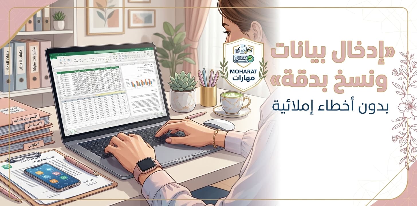 إدخال البيانات ونسخ وتنسيق الملفات بدقة