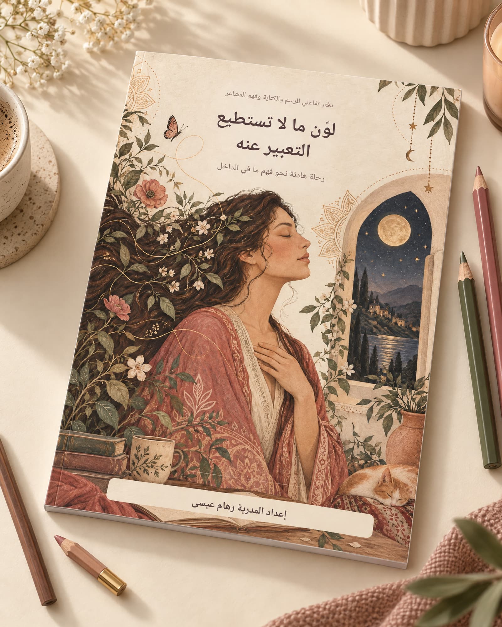 لوّن ما لا تستطيع التعبير عنه | دفتر تفاعلي للتلوين والتدوين الكتابي التفريغي