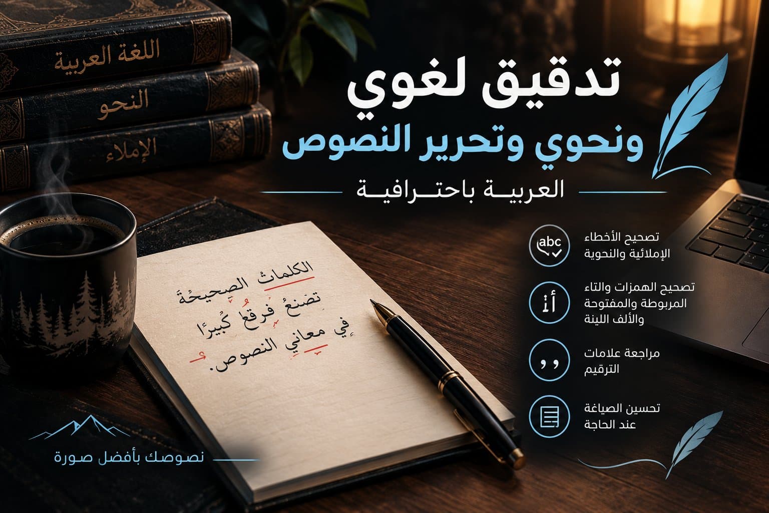 تدقيق إملائي ونحوي وتحرير النصوص العربية باحترافية
