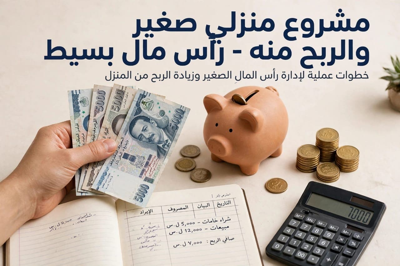 من الصفر إلى أول ربح: دليلك لبدء مشروع منزلي برأس مال صغير