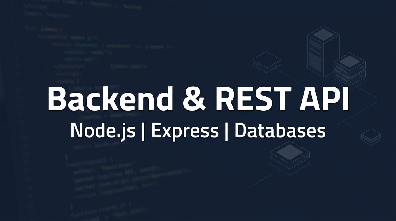 أبني لك Backend وREST API احترافي بـ Node.js مع توثيق وتسليم جاهز
