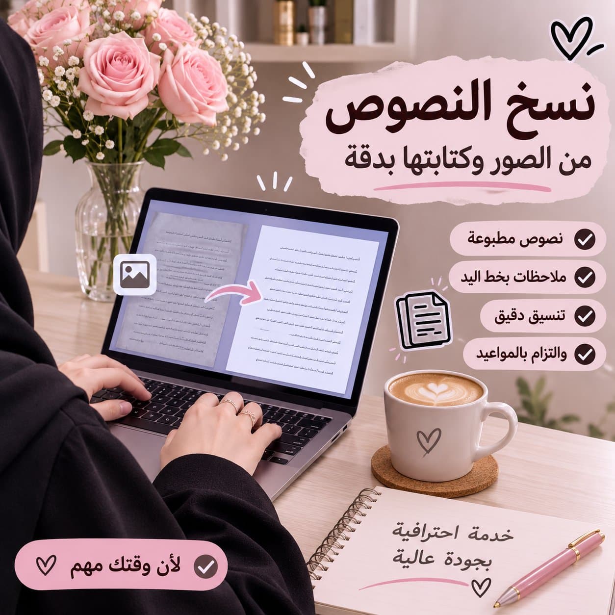 نسخ النصوص العربية من الصور وكتابتها بدقة
