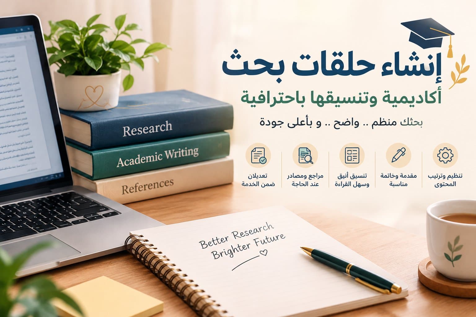 إنشاء حلقات بحث أكاديمية وتنسيقها باحترافية