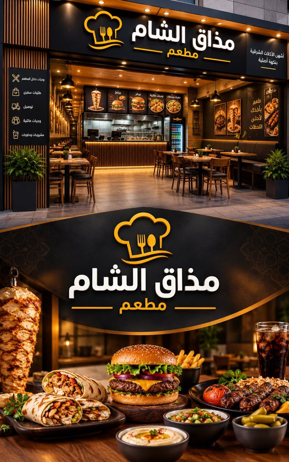 تصميم مطعم شرقي عصري