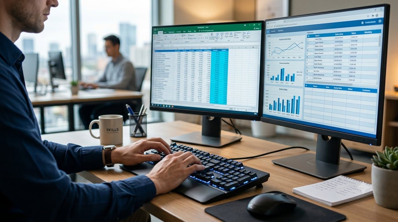 إدخال وتنظيم البيانات في Excel مع تنسيق احترافي