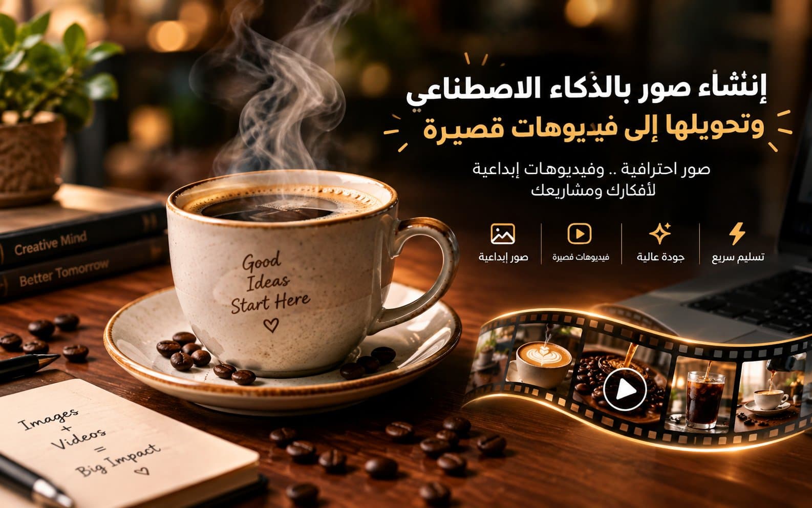 إنشاء صور وفيديوهات إعلانية بالذكاء الاصطناعي