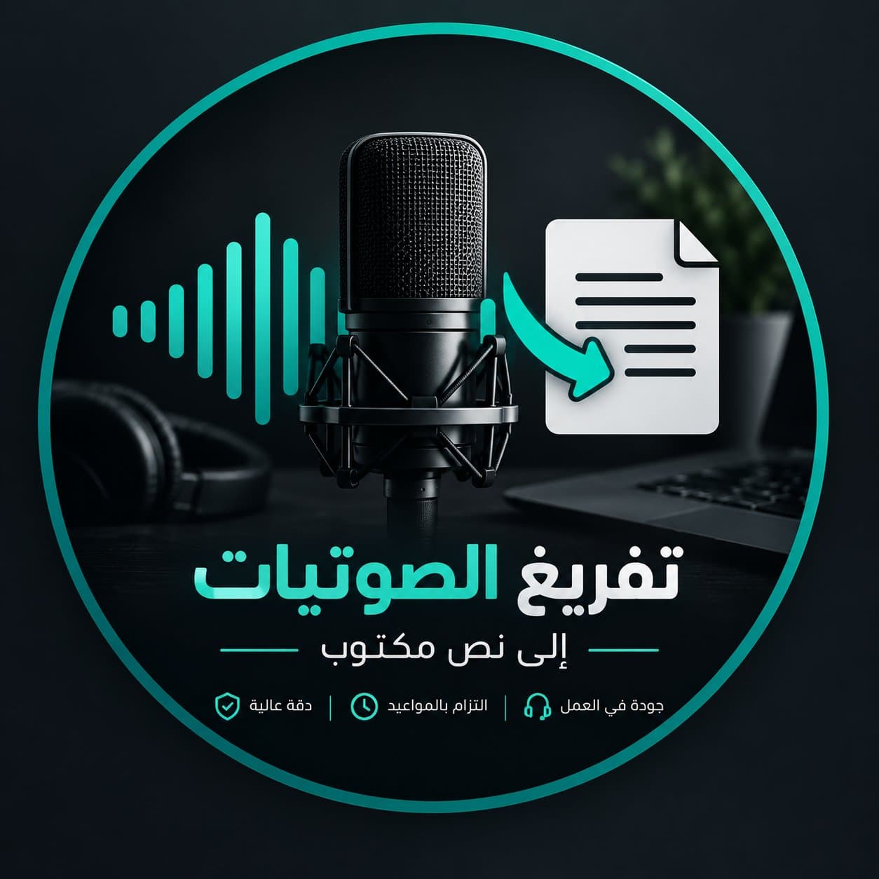 تفريغ الملفات الصوتية العربية وتحويلها إلى نص مكتوب