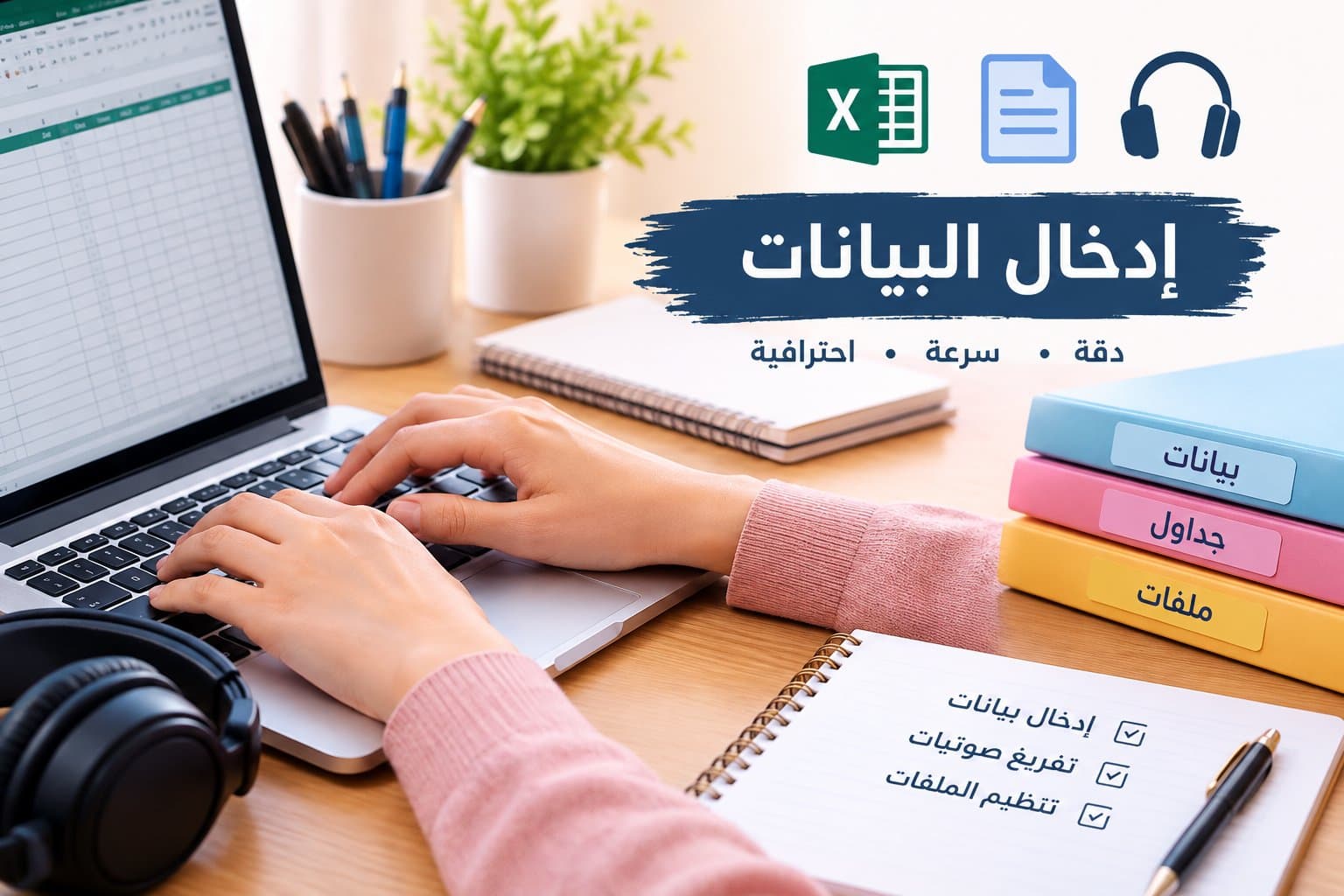 ادخال البيانات باحترافية ودقة