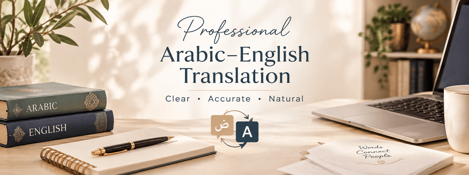 ترجمة من الإنجليزية إلى العربية احترافية ودقيقة