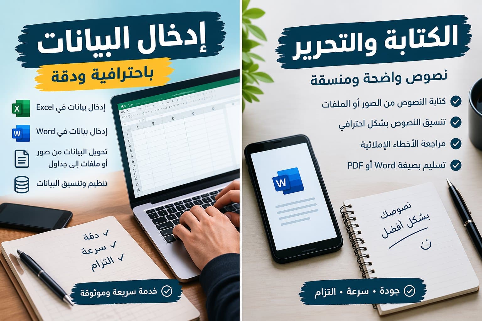 إدخال البيانات من الصور والملفات إلى Word وExcel بدقة وترتيب