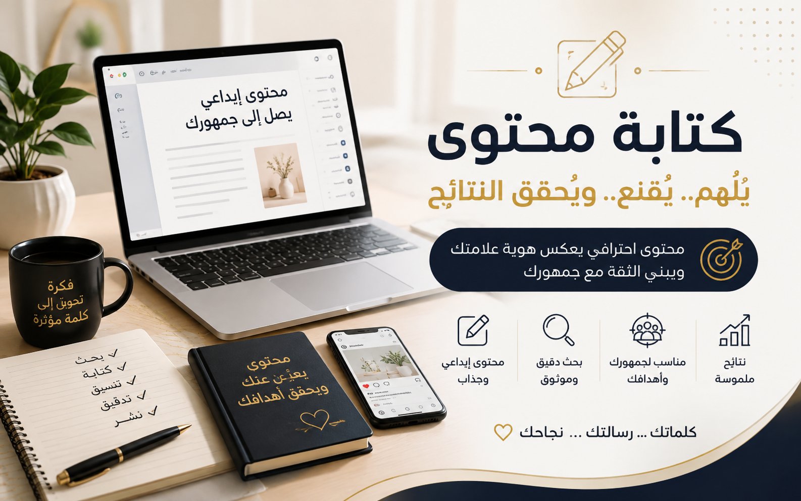 أكتب لك محتوى احترافي وجذاب لمنصات التواصل الاجتماعي