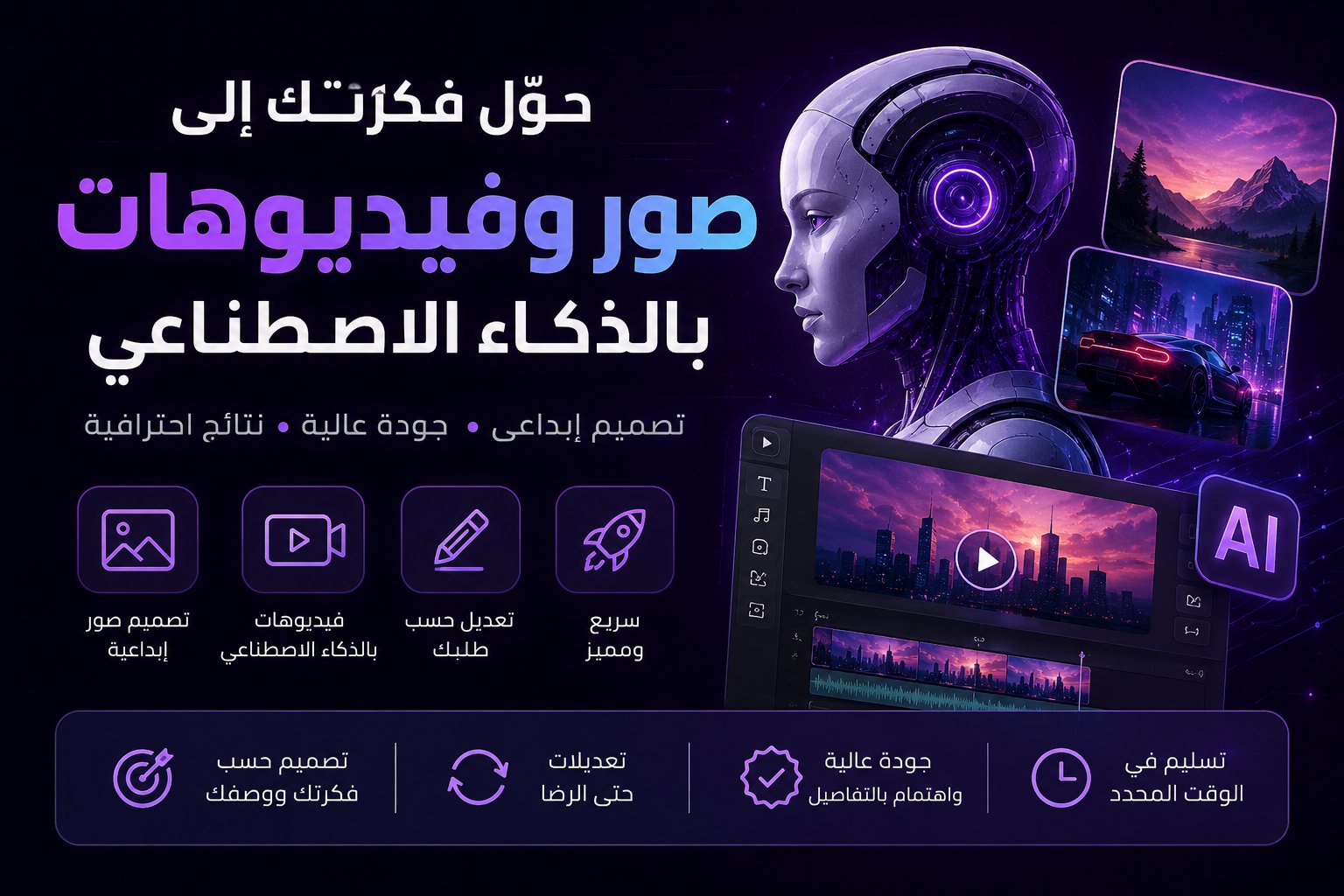 سأحوّل فكرتك إلى صور وفيديوهات إبداعية بالذكاء الاصطناعي