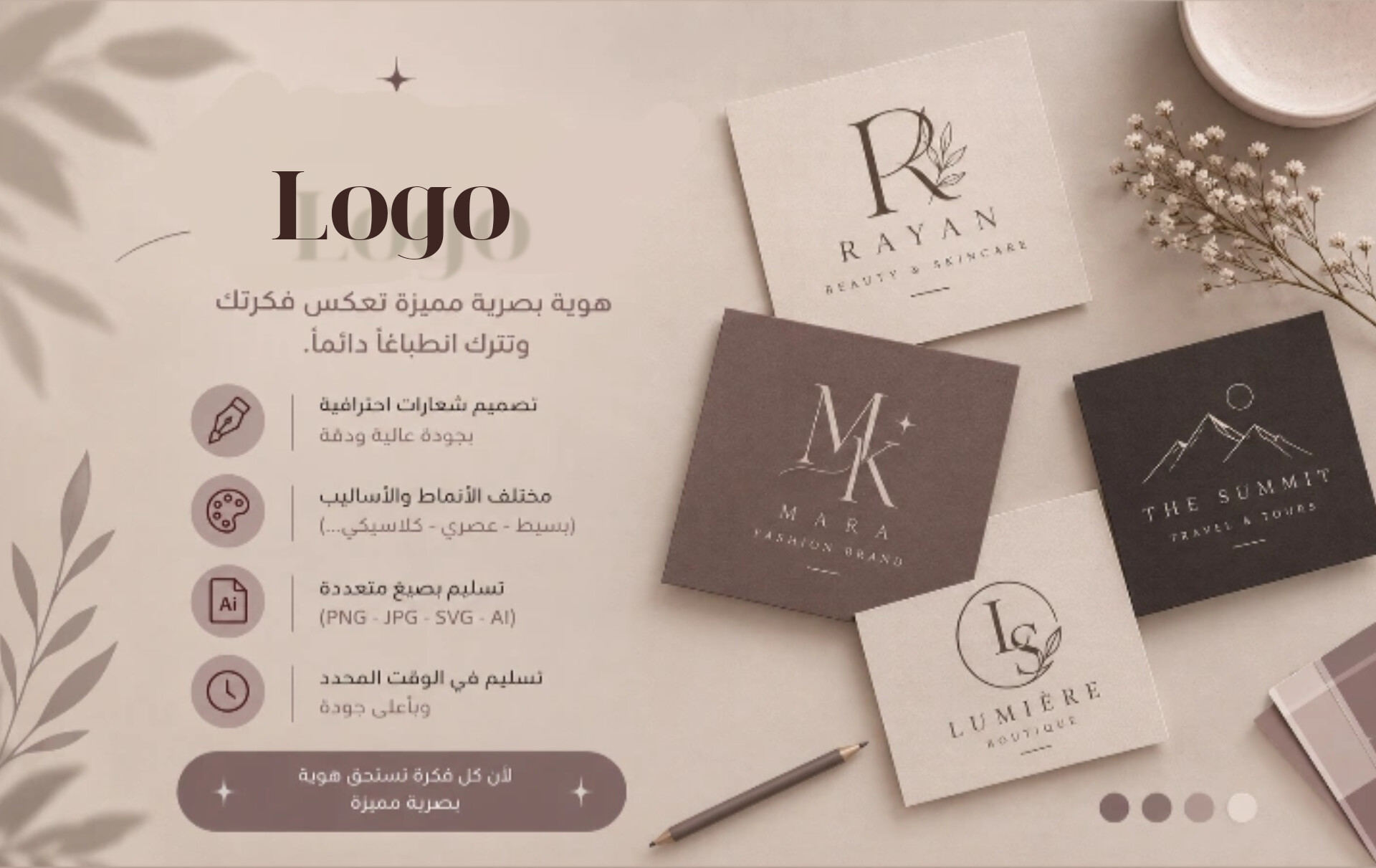 Professional Logo & Logo Design | أصمم لك شعارات مميزة