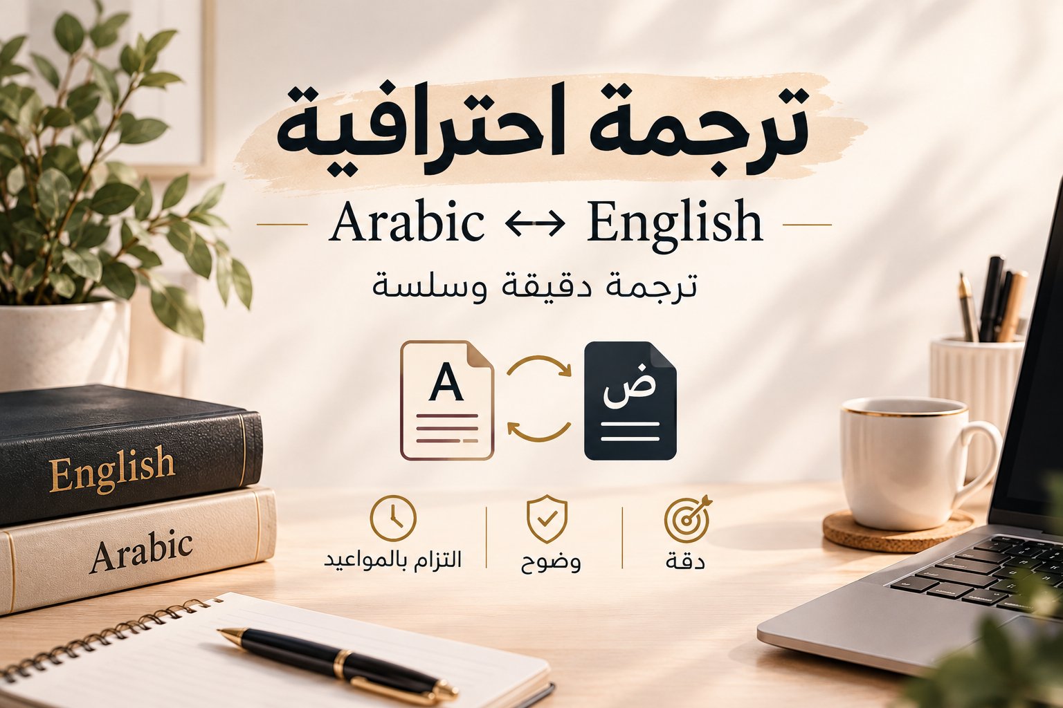 ترجمة احترافية عربي إنجليزي وإنجليزي عربي