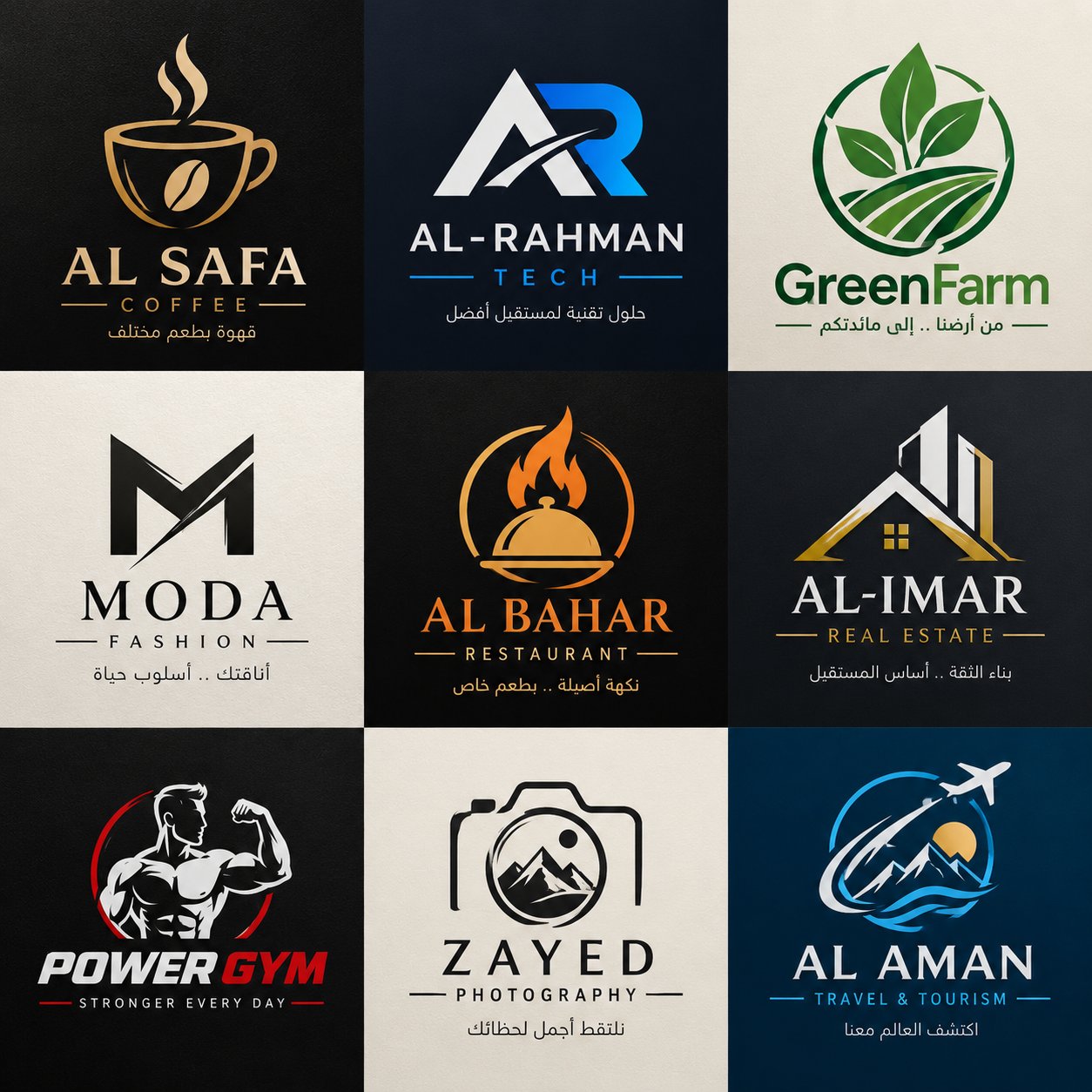 تصميم شعار احترافي بسيط وعصري لمشروعك