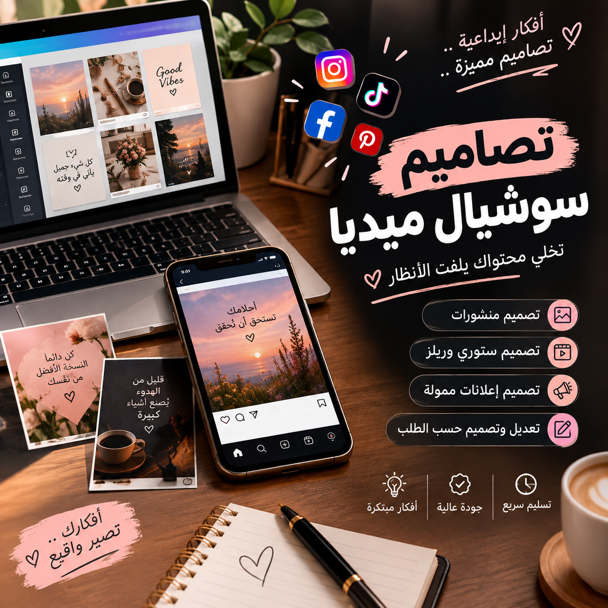 تصاميم سوشال ميديا احترافية تلفت الأنظار ✨