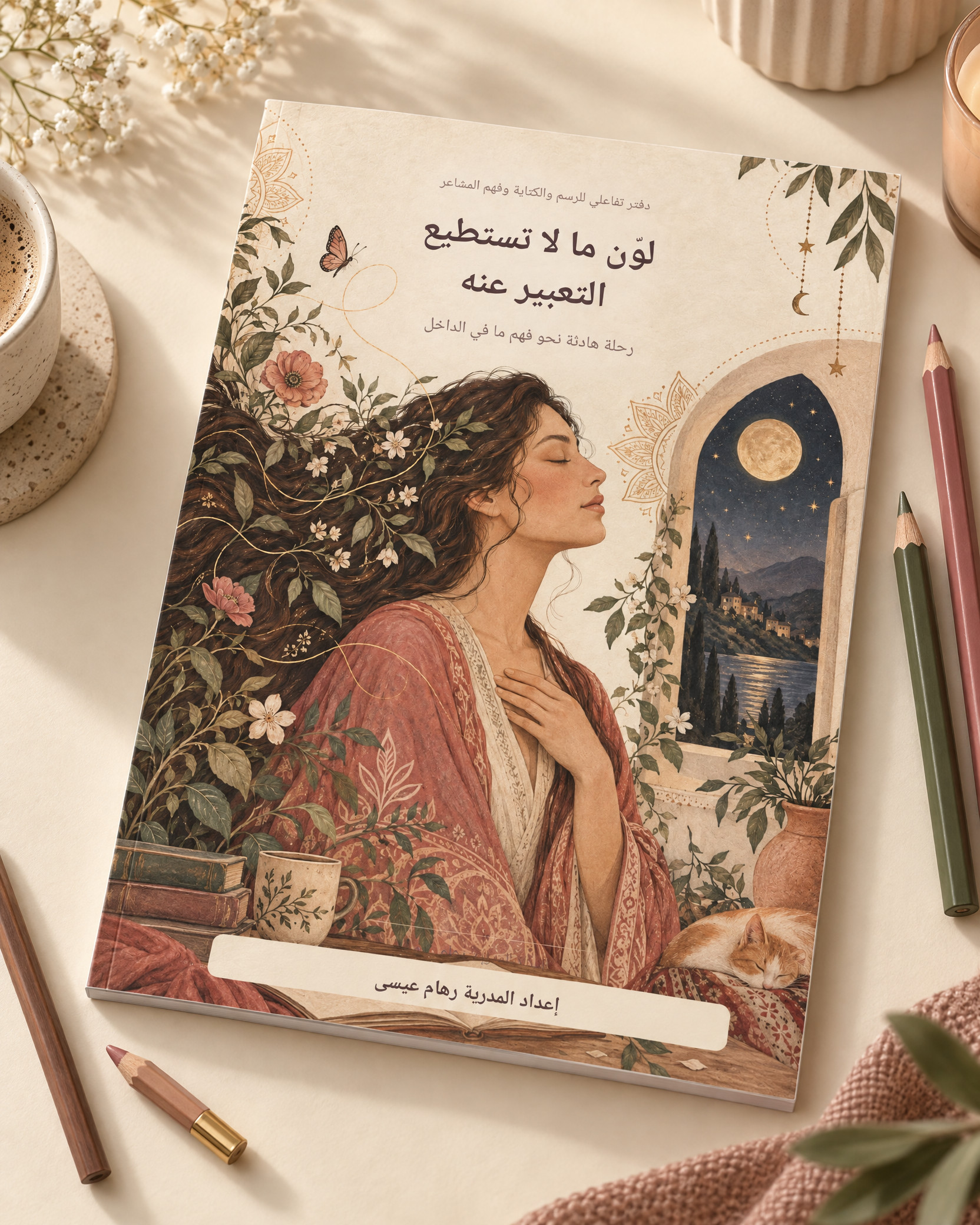 لوّن ما لا تستطيع التعبير عنه | دفتر تفاعلي للتلوين والتدوين الكتابي التفريغي