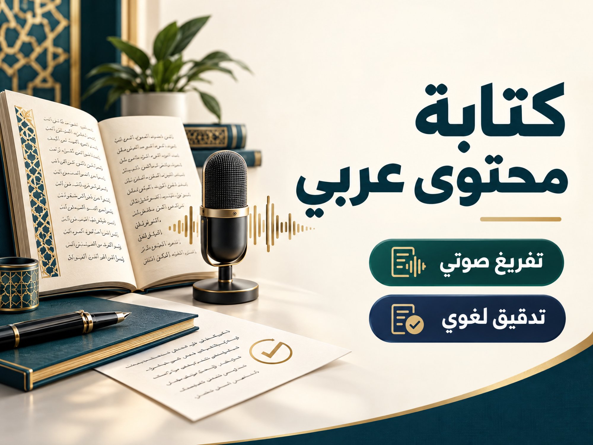 أكتب وأدقق وأفرّغ لك المحتوى العربي بدقة واحترافية