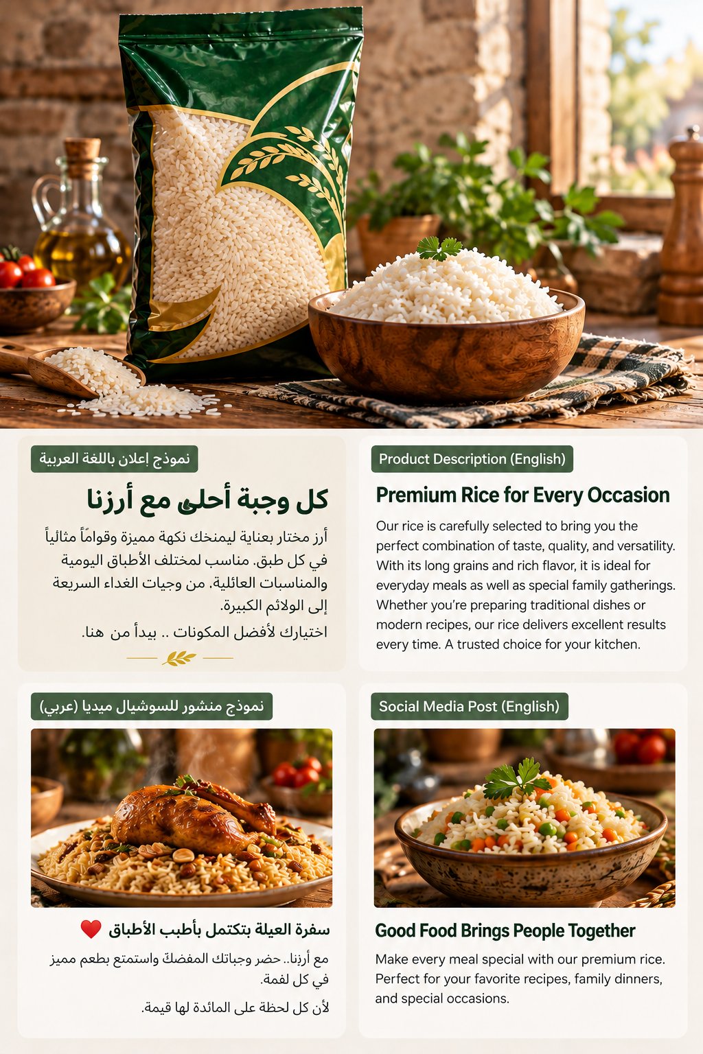 كتابة محتوى إعلاني ووصف منتجات بالعربية والإنجليزية