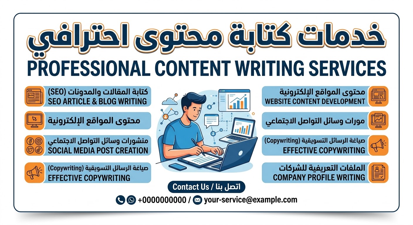 كتابة محتوى احترافي للمنشورات والإعلانات على مواقع التواصل