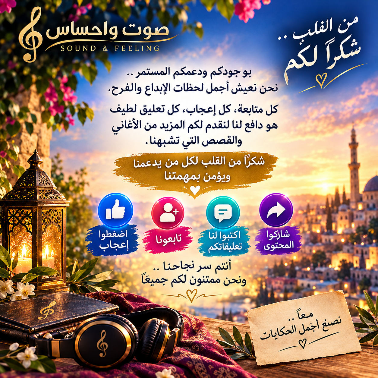 نموذج عمل لـ صوت واحساس