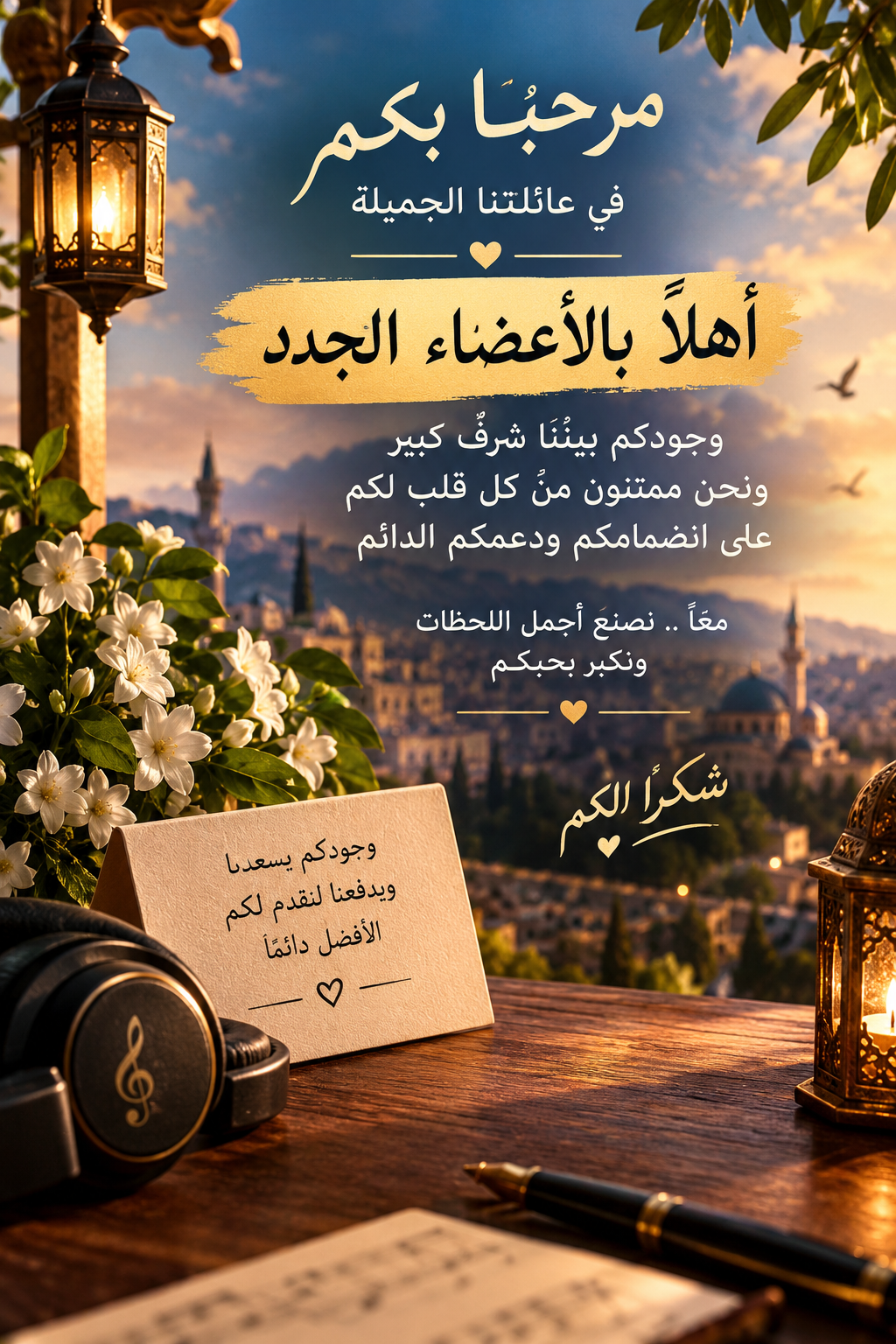 بروشور فيسبوك ترحيب بالاعضاء الجدد