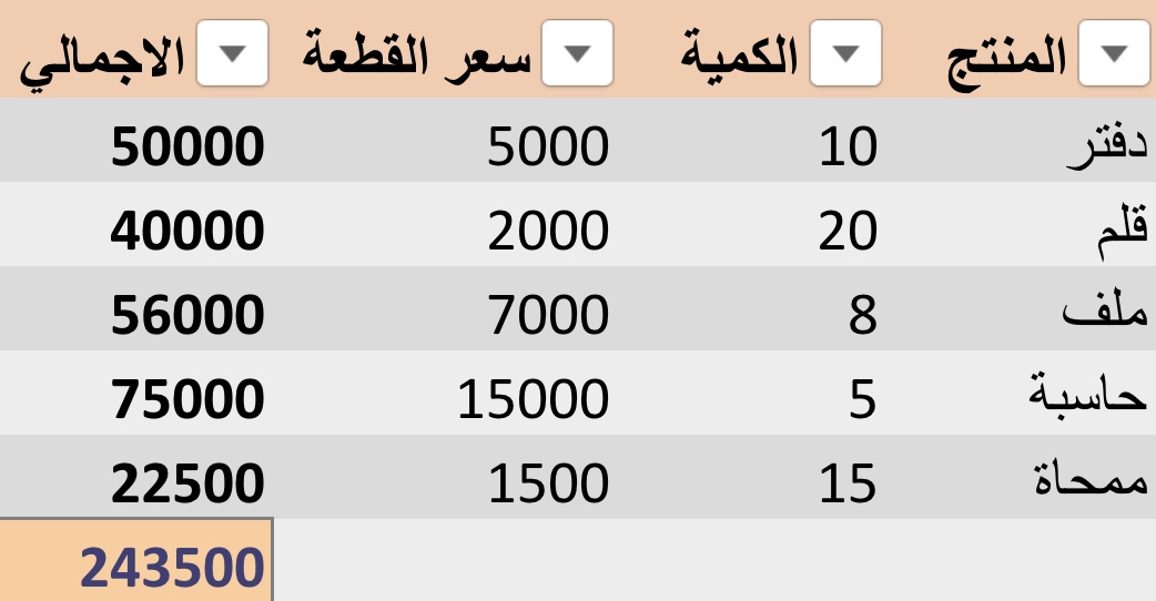 نموذج إدخال بيانات وتنظيمها باستخدام Excel