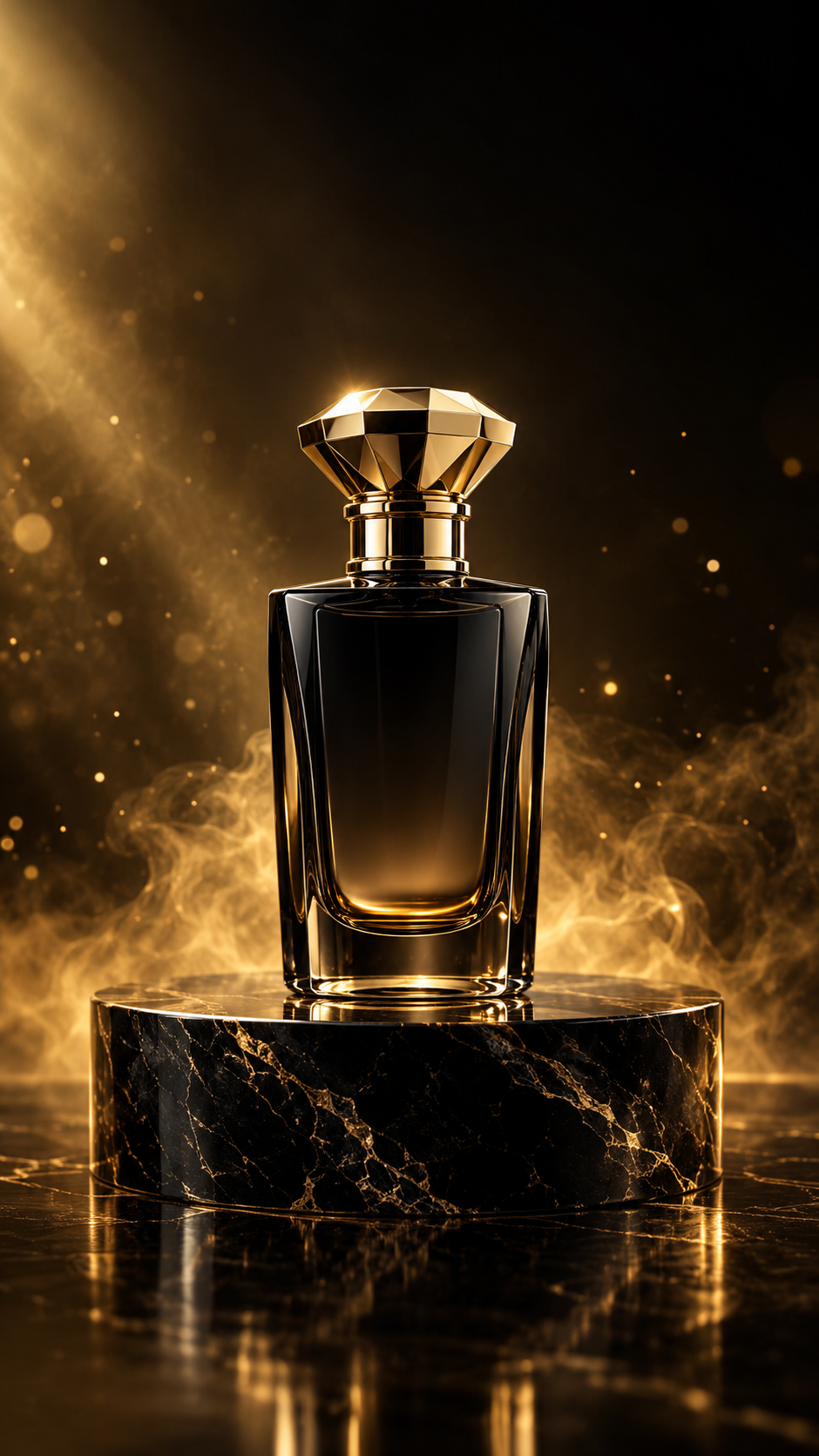 نموذج إعلان عطر فاخر بالذكاء الاصطناعي