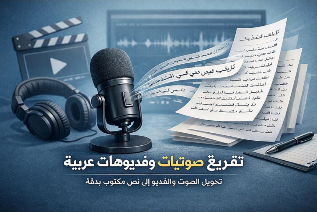 تفريغ التسجيلات الصوتية باللغة العربية إلى نصوص مكتوبة